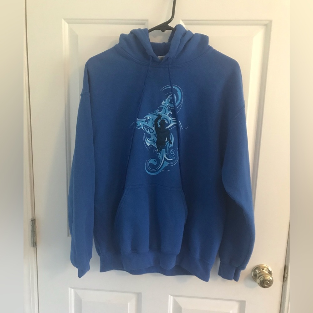 Hoodie heavy weight graphic swim meet print